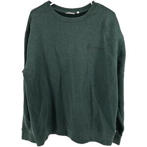 Cotopaxi Organic Cotton Crew Sweatshirt Logo Fleece Lined Long Sleeve Green XL